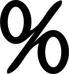 Percentage sign vector illustration