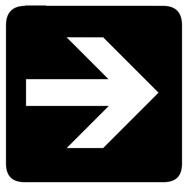 AIGA right inverted arrow sign vector image