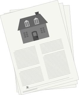 Vector drawing of mortgage agreement