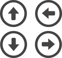 Vector illustration of selection of arrows in circle order