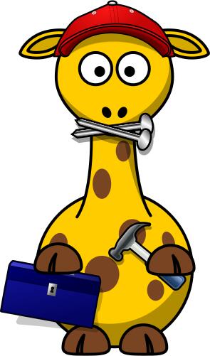 DIY man giraffe vector image