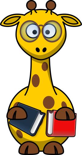 Vector clip art of nerd giraffe
