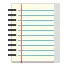 Vector graphics of notebook with spiral binding