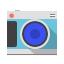 Pastel colored camera vector image