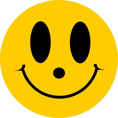 Simple flat smiley face vector image