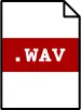 Vector clip art of wav file type computer icon