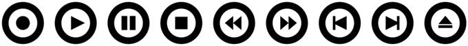 Simple player icons vector illustration