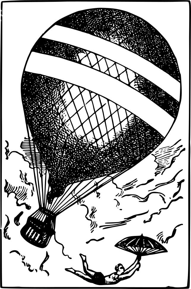 Hot air balloon stunt vector image