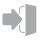 Grayscale exit icon vector image