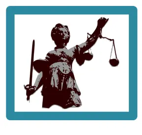 Lady Justice icon vector image
