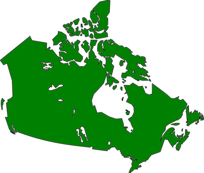 Map of Canada vector image