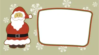 Santa greeting card vector clip art