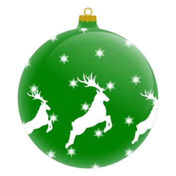 Green Christmas ornament vector image