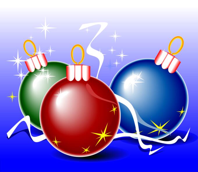 Christmas balls vector illustration