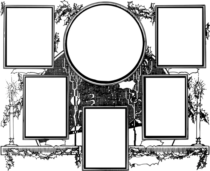 Vector illustration of selection of mirror frames