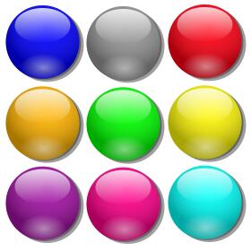 Vector illustration of set of colorful balls