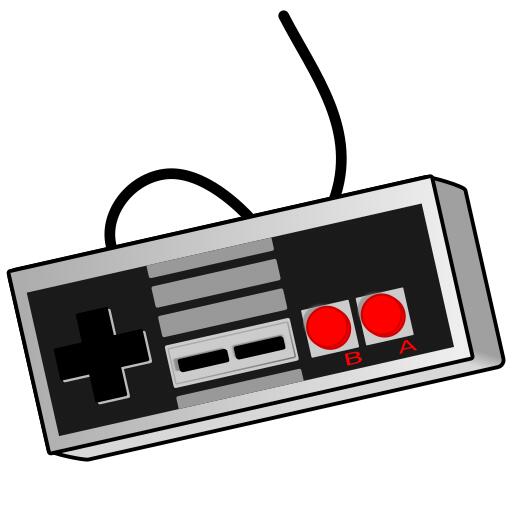Old style game controller vector clip art