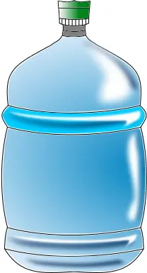 Blue water bottle vector image