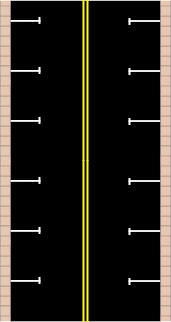 Parking street view from top vector illustration