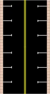 Parking street view from top vector illustration