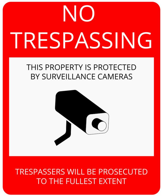 No trespassing sign vector illustration