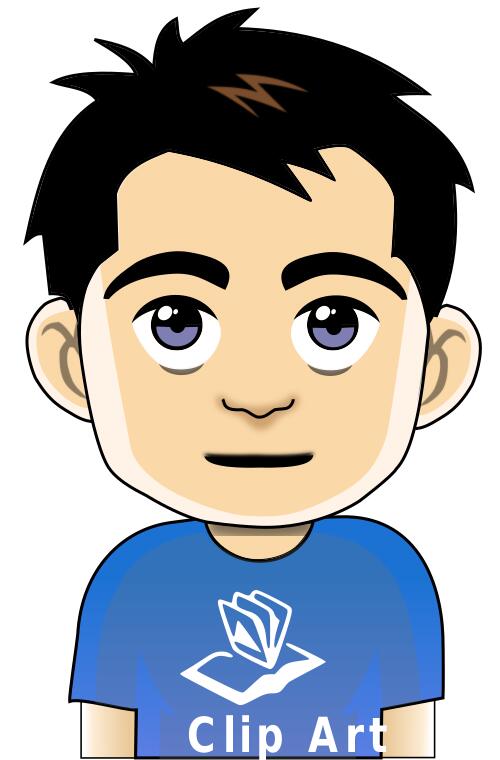Comic boy avatar vector graphics