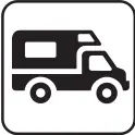 US National Park Maps pictogram for an RV campground vector image
