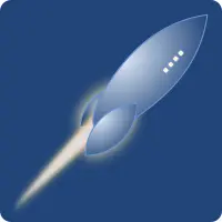 Retro spaceship taking off vector image