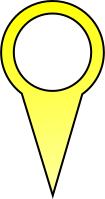 Yellow pin vector image