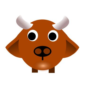 Ox zodiac sign vector image