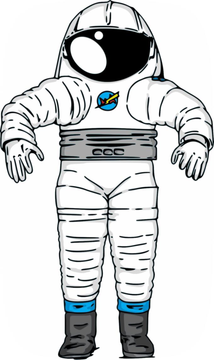 NASA Mark III Astronaut space suit vector drawing