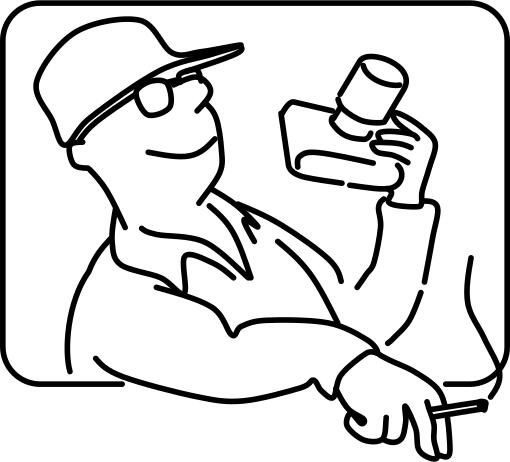 Man holding a photo camera vector clip art