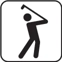US National Park Maps pictogram for a golf playing field vector image