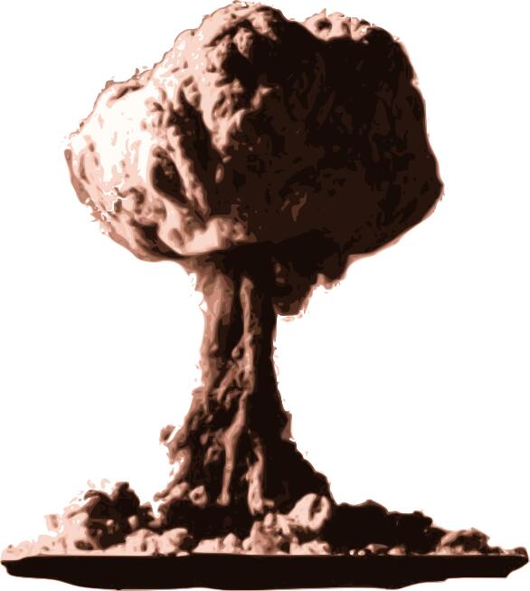 Atomic Bomb Cloud Vector Graphics
