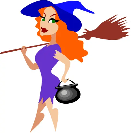 Trendy witch vector image