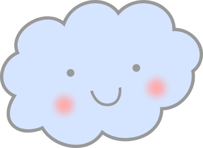 Cute smiling cloud vector drawing