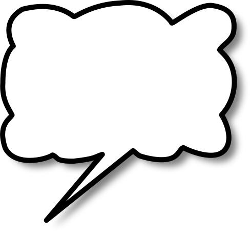Speech cloud left vector image
