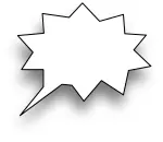 3D crinkly speech bubble vector image