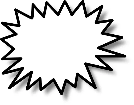 Star shaped callout vector image