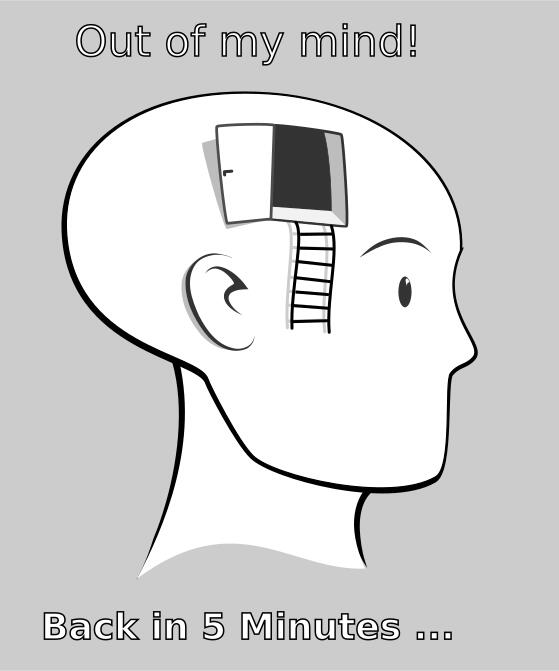 Out of my mind vector illustration