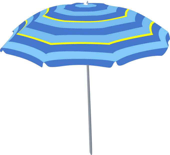 Blue beach umbrella vector image