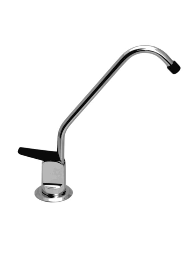 Photorealistic water tap in grayscale vector image
