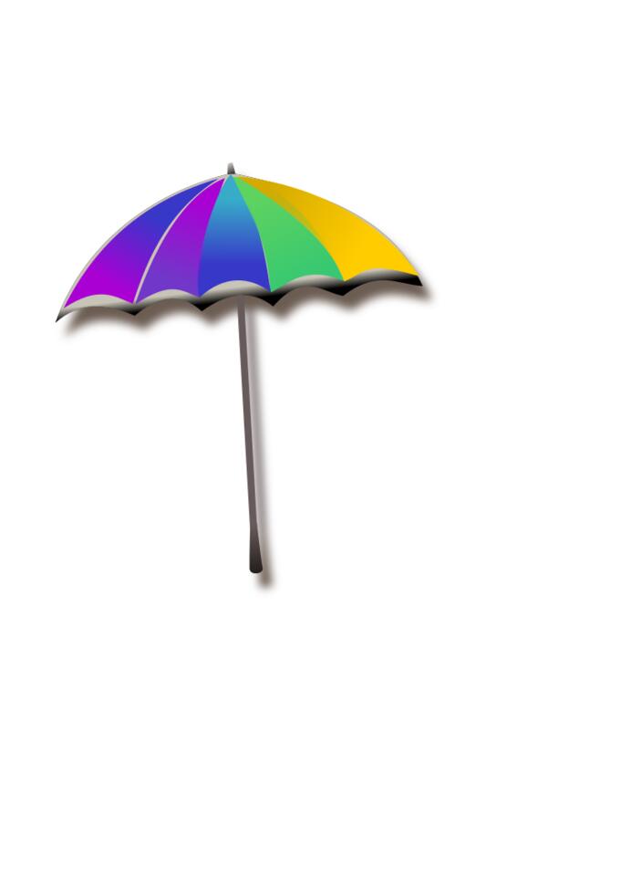 Vector graphics of rainbow umbrella