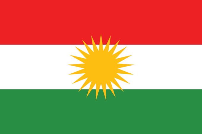 Flag of Kurdistan vector