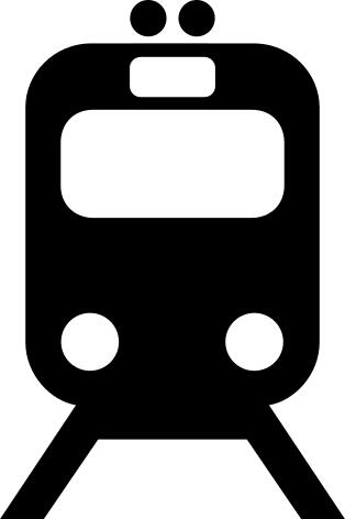 Tramway stop sign vector drawing