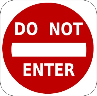Do not enter traffic roadsign vector image