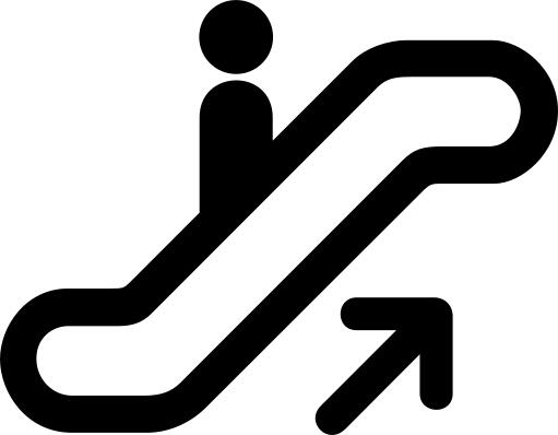 AIGA escalator ''up '' sign vector image