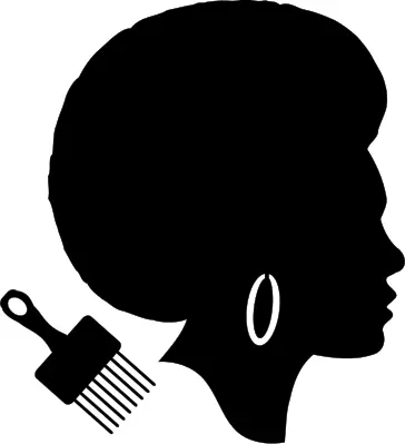 African American female silhouette profile vector image