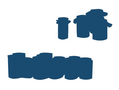 Jars and tins silhouette vector image