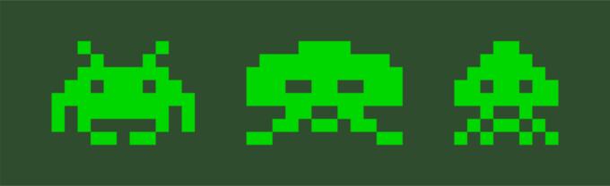 Space invaders pixel vector image